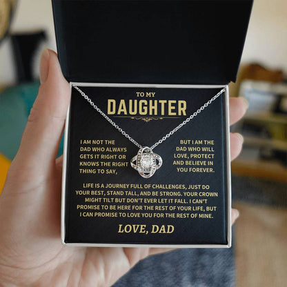TO MY DAUGHTER FROM DAD - Premium Love Knot Necklace