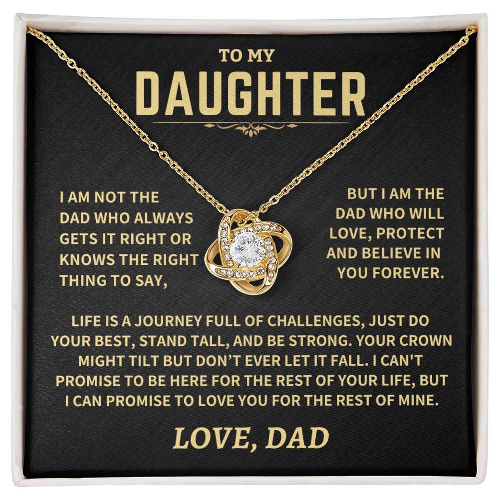 TO MY DAUGHTER FROM DAD - Premium Love Knot Necklace