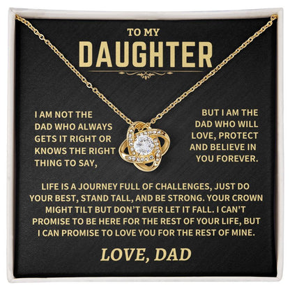 TO MY DAUGHTER FROM DAD - Premium Love Knot Necklace