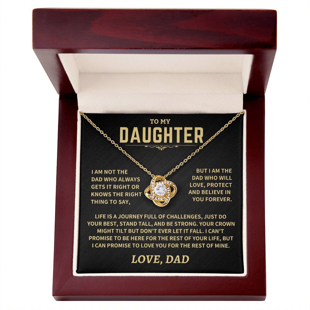 TO MY DAUGHTER FROM DAD - Premium Love Knot Necklace