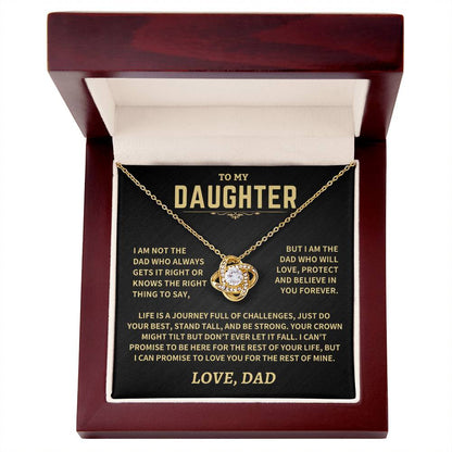 TO MY DAUGHTER FROM DAD - Premium Love Knot Necklace