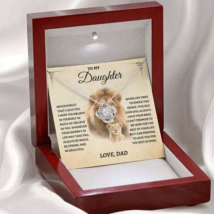 TO MY DAUGHTER FROM DAD - Premium Love Knot Necklace