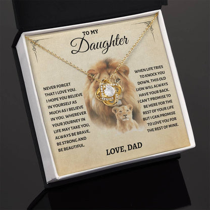 TO MY DAUGHTER FROM DAD - Premium Love Knot Necklace