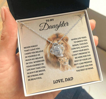 TO MY DAUGHTER FROM DAD - Premium Love Knot Necklace