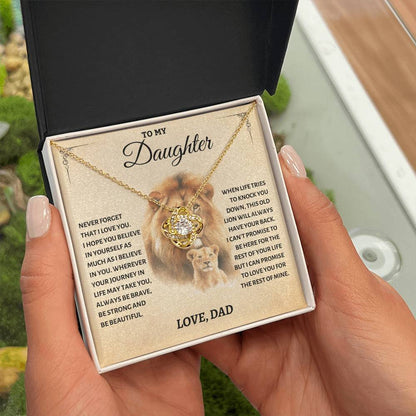 TO MY DAUGHTER FROM DAD - Premium Love Knot Necklace