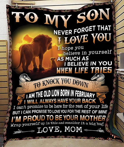 Special Gift For Your Son Blanket - From Mom (SKUB09-140-02)
