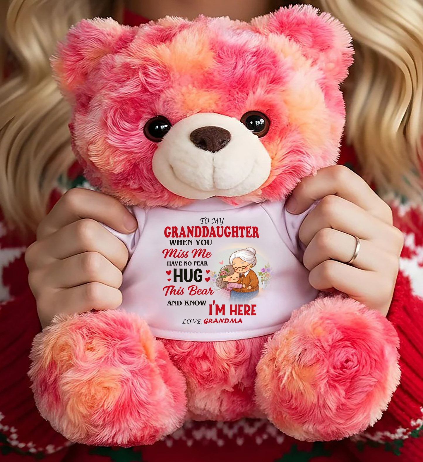 TO MY GRANDDAUGHTER - TEDDY BEAR, A BIG HUG FROM GRANDMA - NINA00