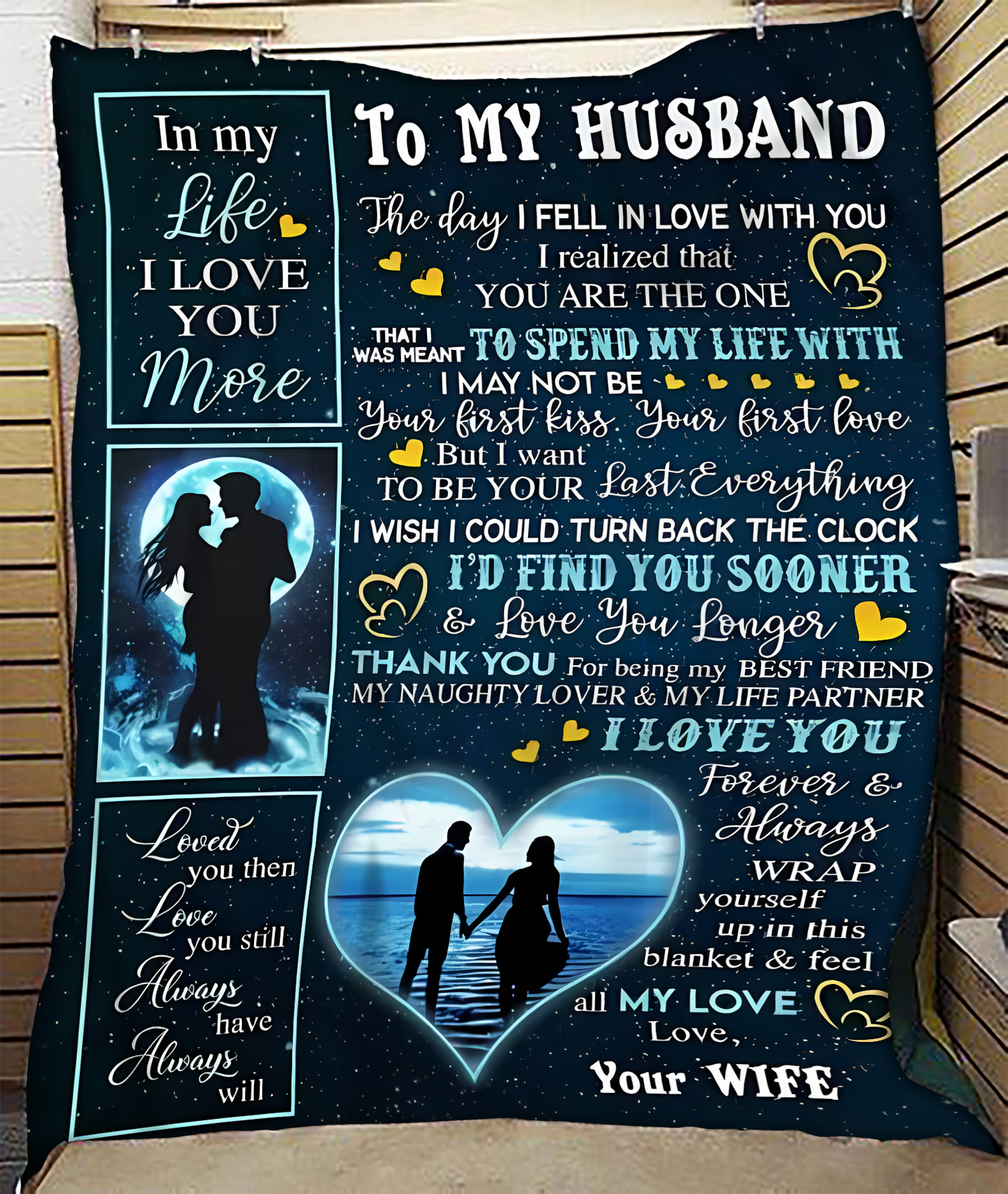 Special Gift For Your Husband Blanket - From Wife (SKU-CHAU-B12) FULL