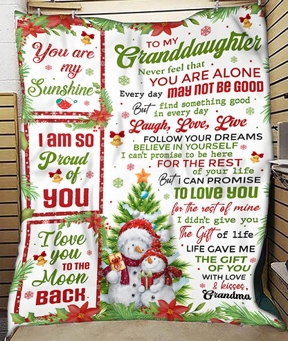 BLANKET FOR GRANDDAUGHTER – COMFORT & WARMTH GIFT Sherpa Fleece Blanket NTTD00 (SKUB-CHRISTMAS)