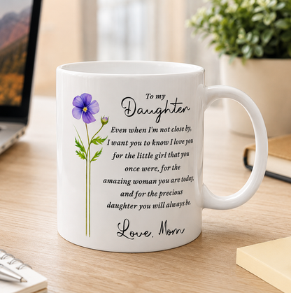 BEAUTIFUL MUG FOR DAUGHTER - GIFT FROM MOM NINA00 (SKU2607-18)