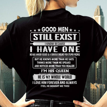 GOOD MEN STILL EXIST I KNOW BECAUSE HAVE ONE - GIFT FOR WIFE FROM HUSBAND - NINA00 (SKU2607-174-00)