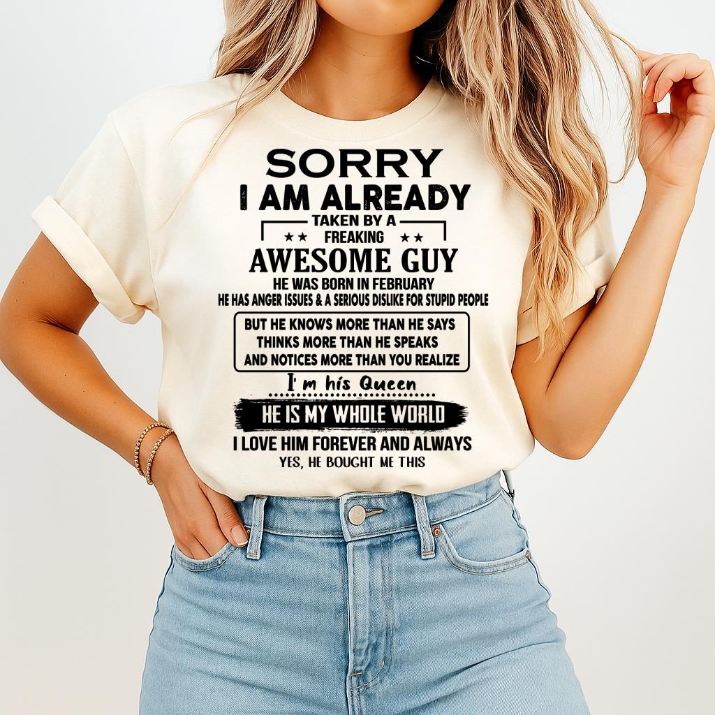 February - Awesome Guy - Perfect gift for your girlfriend or wife from Husband - NINA02(SKUT08-11-02)