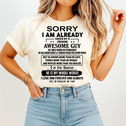 February - Awesome Guy - Perfect gift for your girlfriend or wife from Husband - NINA02(SKUT08-11-02)