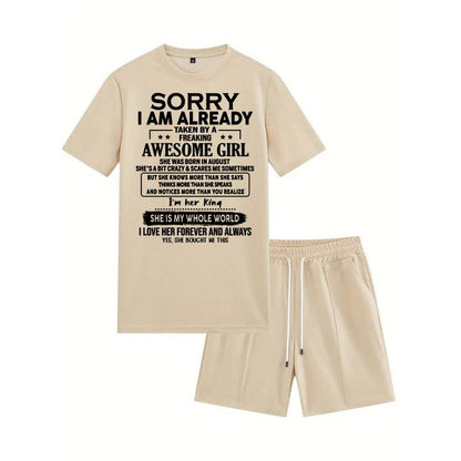 AUGUST - Waffle casual suit A09-739 | SORRY I AM ALREADY TAKEN - GIFT FOR HUSBAND FROM WIFE - NINA08 (SKU2607-71-08)