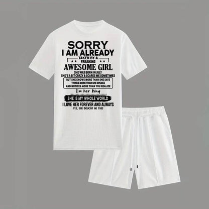 JULY - Waffle casual suit A09-739 | SORRY I AM ALREADY TAKEN - GIFT FOR HUSBAND FROM WIFE - NINA07 (SKU2607-71-07)