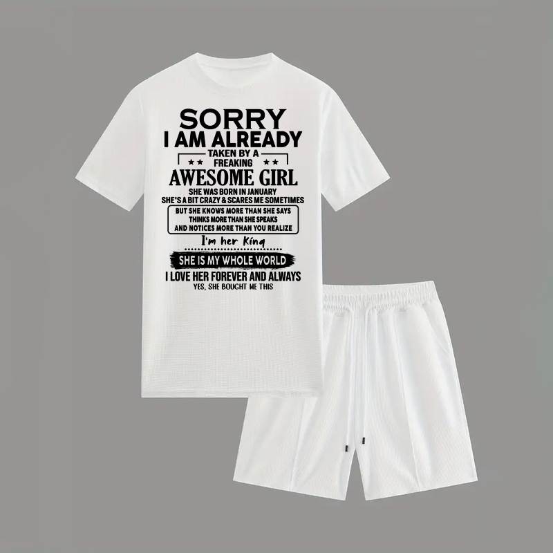 JANUARY - Waffle casual suit A09-739 | SORRY I AM ALREADY TAKEN - GIFT FOR HUSBAND FROM WIFE - NINA01 (SKU2607-71-01)