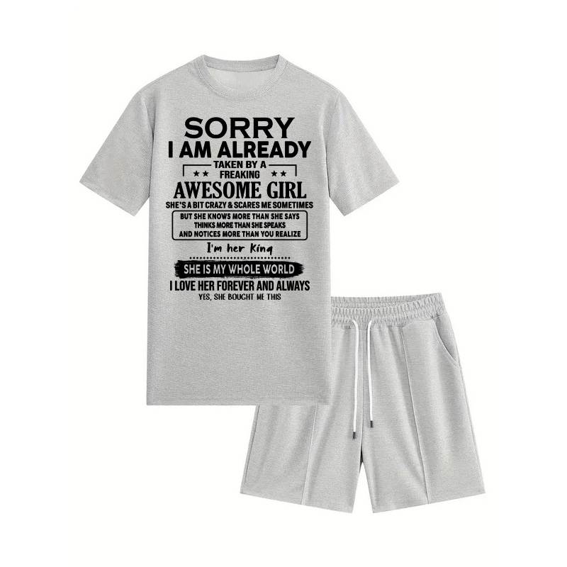 Waffle casual suit A09-739 | SORRY I AM ALREADY TAKEN - GIFT FOR HUSBAND FROM WIFE - NINA00 (SKU2607-71-00)
