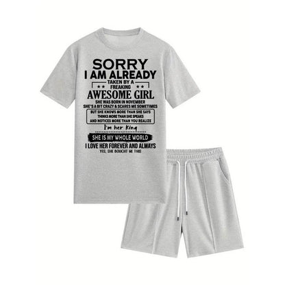 NOVEMBER - Waffle casual suit A09-739 | SORRY I AM ALREADY TAKEN - GIFT FOR HUSBAND FROM WIFE - NINA11 (SKU2607-71-11)