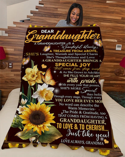Special Gift For Your Granddaughter Blanket - From Grandma
