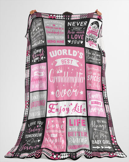 TO MY GRANDDAUGHTER - GIFT FOR GRANDDAUGHTER - Sherpa Fleece Blanket From Grandparent (SKUB-NINA-07)