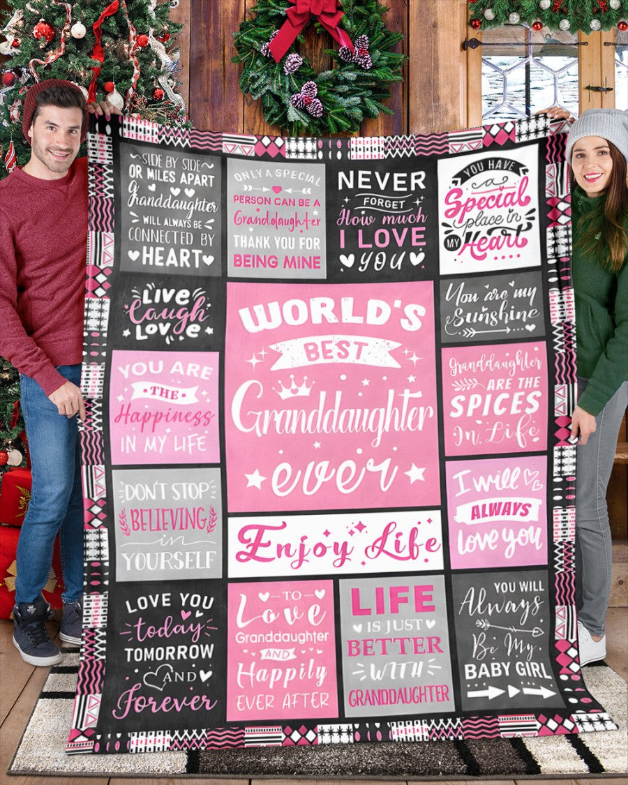 TO MY GRANDDAUGHTER - GIFT FOR GRANDDAUGHTER - Sherpa Fleece Blanket From Grandparent (SKUB-NINA-07)
