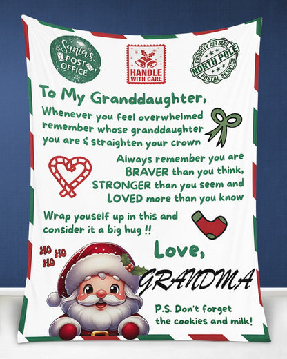 BLANKET FOR GRANDDAUGHTER – COMFORT & WARMTH GIFT Sherpa Fleece Blanket NTTD00 (SKUB-CHRISTMAS3)