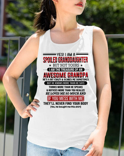 YES! I'M A SPOILED GRANDDAUGHTER - GIFT FROM GRANDPA - NINA00 (SKU26T-01317-00)