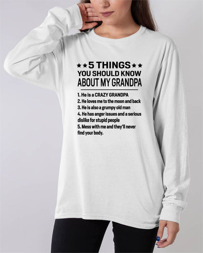 FIVE THINGS YOU SHOULD KNOW ABOUT MY GRANDPA - GIFT FROM GRANDPA - NINA00 (SKU2603-134-00)