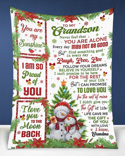 BLANKET FOR GRANDSON – COMFORT & WARMTH CHRISTMAS GIFT FROM GRANDMA  Sherpa Fleece Quilt Blanket NTTD00 (SKUB10-183)