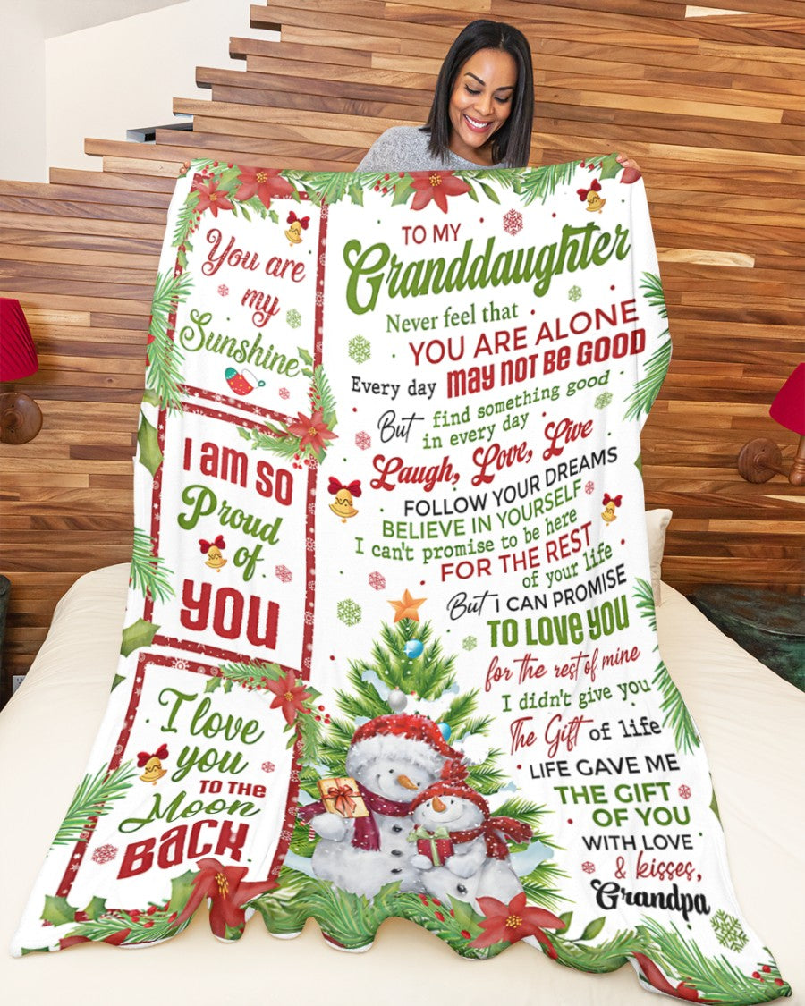 BLANKET FOR GRANDDAUGHTER – COMFORT & WARMTH CHRISTMAS GIFT FROM GRANDPA  Sherpa Fleece Quilt Blanket NINA00 (SKUB10-184)