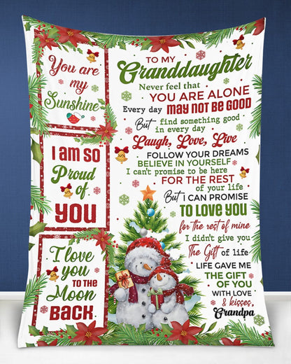 BLANKET FOR GRANDDAUGHTER – COMFORT & WARMTH CHRISTMAS GIFT FROM GRANDPA  Sherpa Fleece Quilt Blanket NINA00 (SKUB10-184)