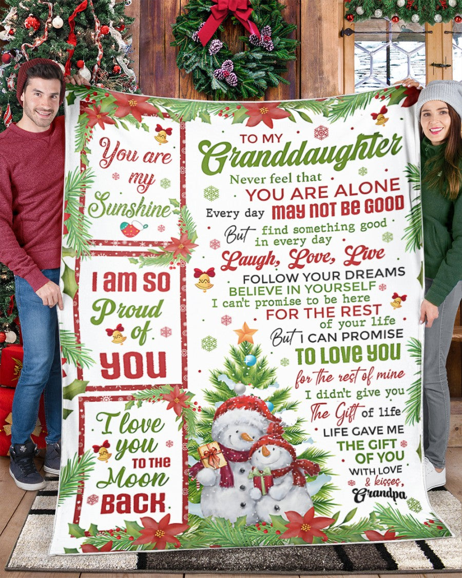 BLANKET FOR GRANDDAUGHTER – COMFORT & WARMTH CHRISTMAS GIFT FROM GRANDPA  Sherpa Fleece Quilt Blanket NINA00 (SKUB10-184)