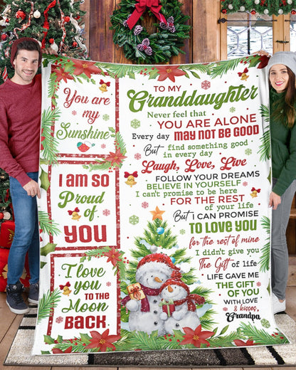 BLANKET FOR GRANDDAUGHTER – COMFORT & WARMTH CHRISTMAS GIFT FROM GRANDPA  Sherpa Fleece Quilt Blanket NINA00 (SKUB10-184)