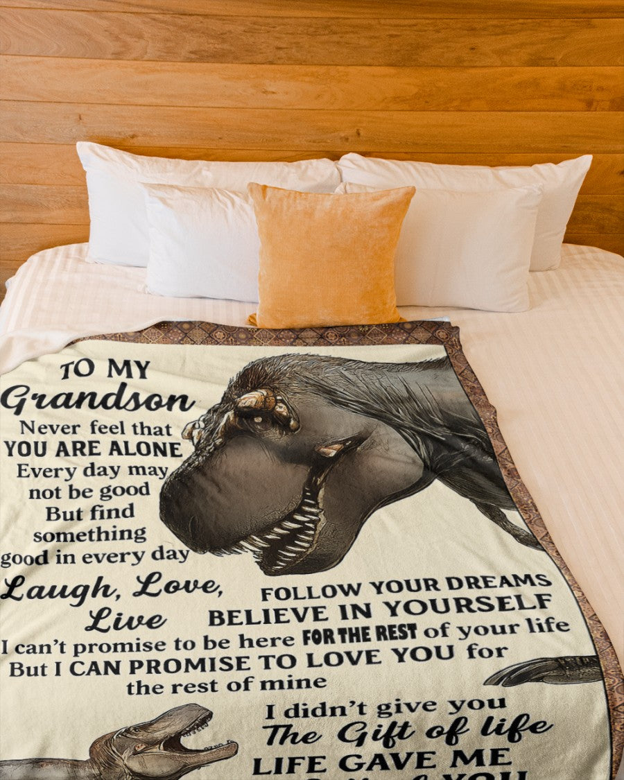 BLANKET FOR GRANDSON – COMFORT & WARMTH GIFT FROM GRANDPA  Sherpa Fleece Quilt Blanket NINA00 (SKUB-BLK-GPKL)
