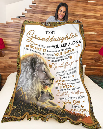 BLANKET FOR GRANDDAUGHTER – COMFORT & WARMTH GIFT FROM GRANDPA  Sherpa Fleece Quilt Blanket NINA00 (SKUB11-54)