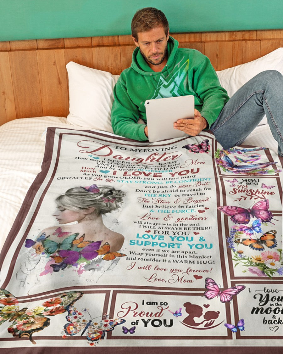 BLANKET FOR DAUGHTER – COMFORT & WARMTH GIFT FROM MOM Sherpa Fleece Quilt Blanket NTTD00 (SKUB11-49)