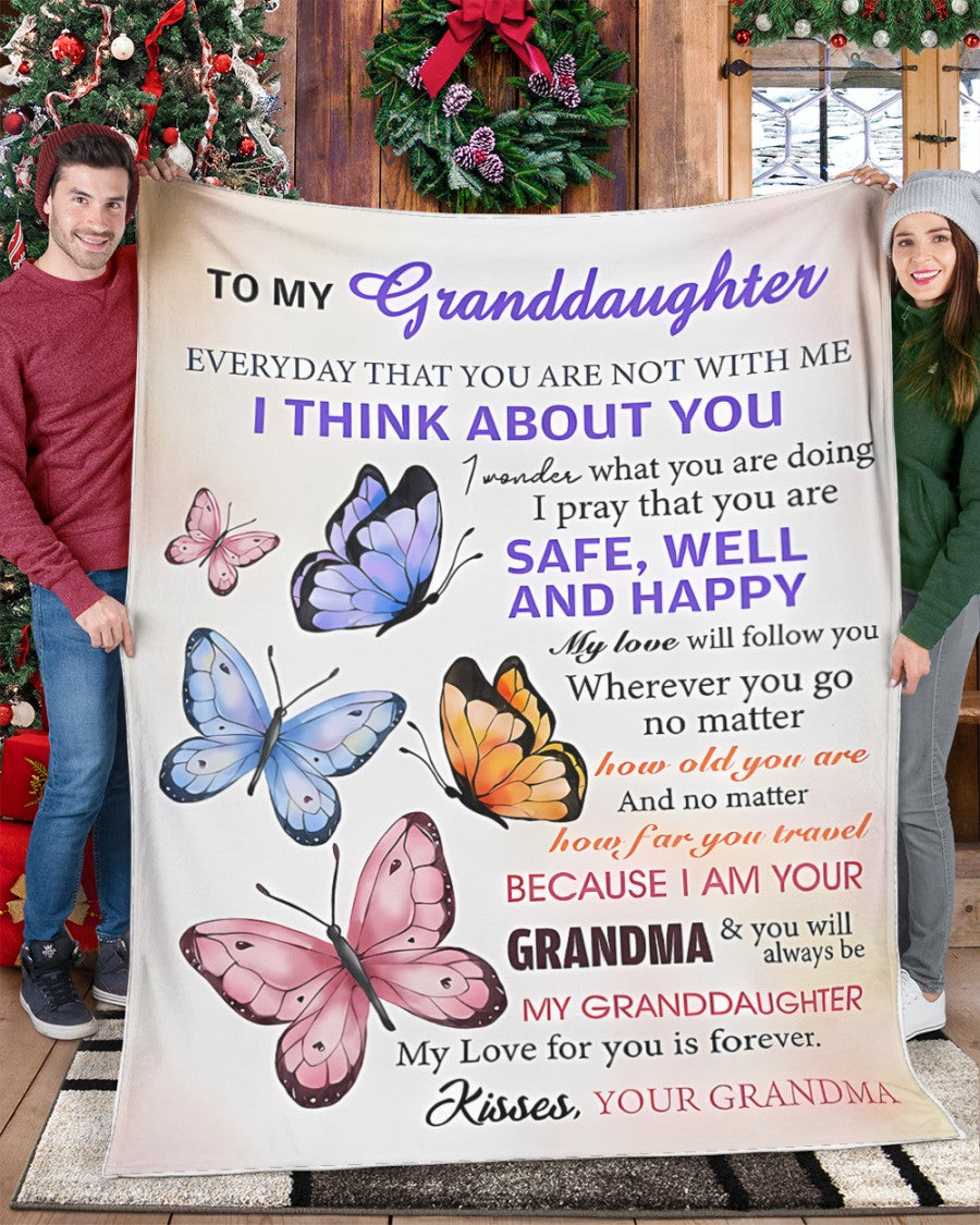 BLANKET FOR GRANDDAUGHTER – COMFORT & WARMTH GIFT FROM GRANDMA  Sherpa Fleece Quilt Blanket NINA00 (SKUB-BLK-GMD1)