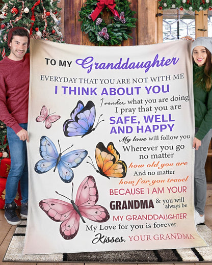BLANKET FOR GRANDDAUGHTER – COMFORT & WARMTH GIFT FROM GRANDMA  Sherpa Fleece Quilt Blanket NINA00 (SKUB-BLK-GMD1)