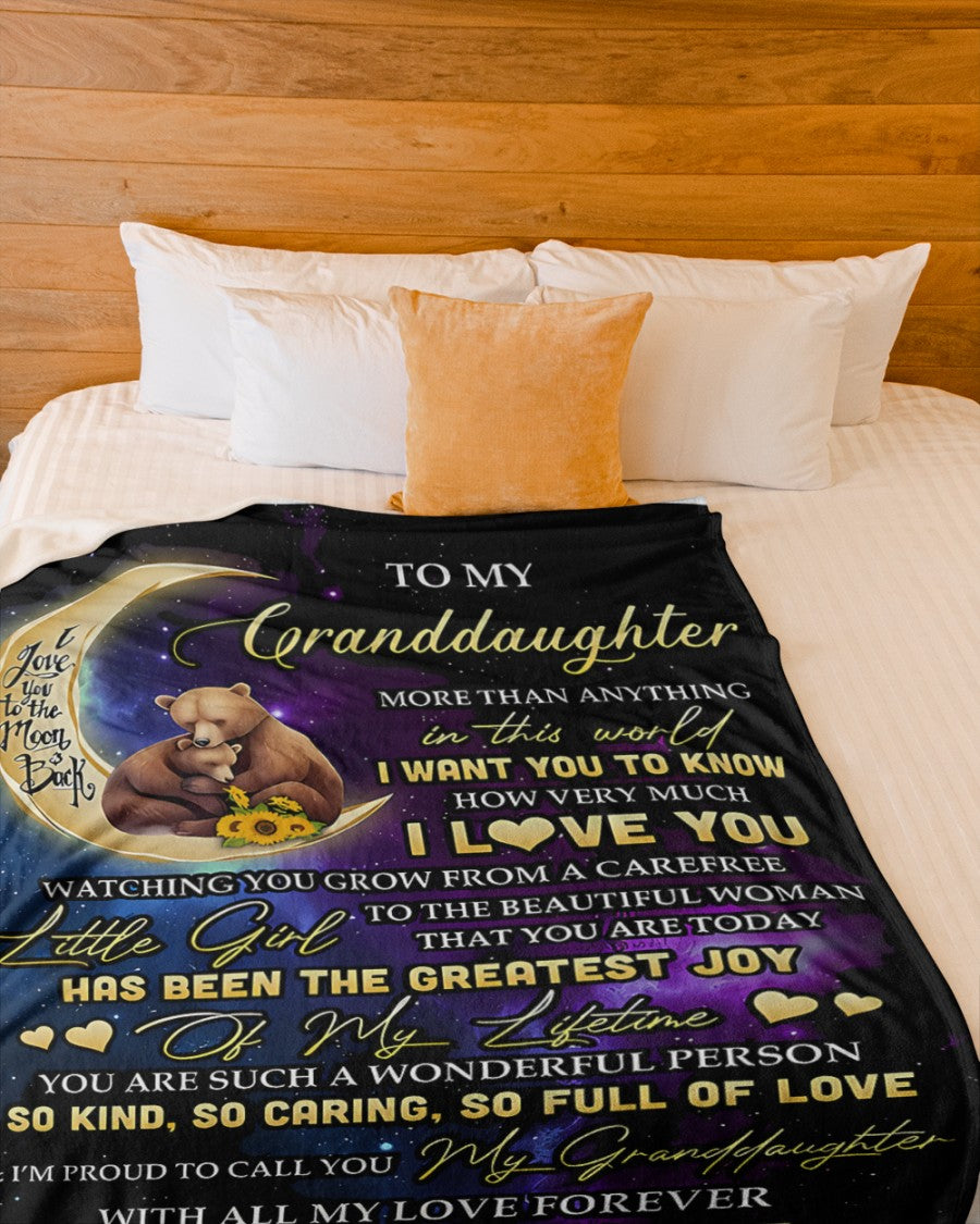 BLANKET FOR GRANDDAUGHTER – COMFORT & WARMTH GIFT FROM GRANDMA  Sherpa Fleece Quilt Blanket NINA00 (SKUB-BLK-GMD3)
