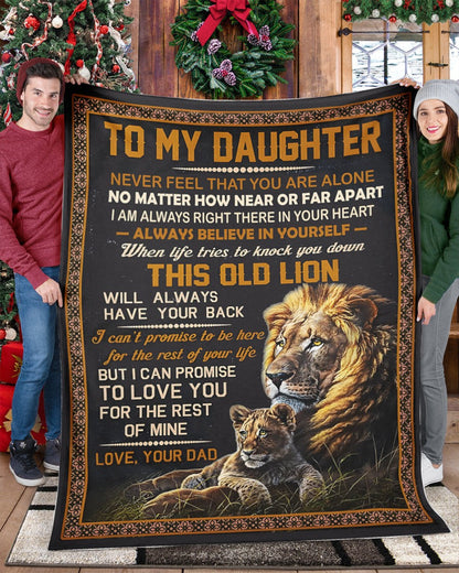 BLANKET FOR DAUGHTER – COMFORT & WARMTH GIFT FROM DAD Sherpa Fleece Quilt Blanket NTTD00 (SKUB11-BLK-07)