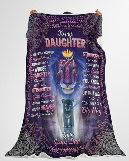 BLANKET FOR DAUGHTER – COMFORT & WARMTH GIFT FROM DAD Sherpa Fleece Quilt Blanket NTTD00 (SKUB10-106)