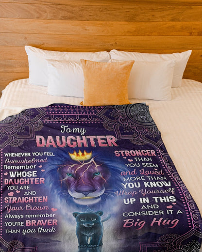 BLANKET FOR DAUGHTER – COMFORT & WARMTH GIFT FROM DAD Sherpa Fleece Quilt Blanket NTTD00 (SKUB10-106)