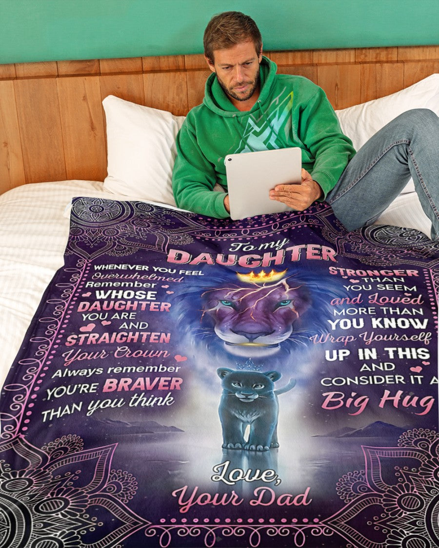 BLANKET FOR DAUGHTER – COMFORT & WARMTH GIFT FROM DAD Sherpa Fleece Quilt Blanket NTTD00 (SKUB10-106)