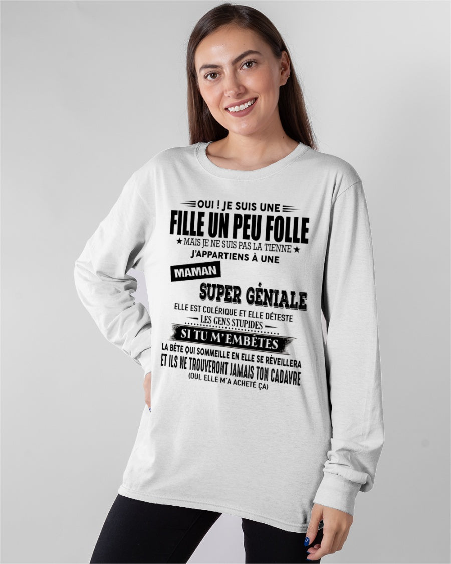 T-SHIRT JE SUIS UNE FILLE CHANCEUSE – CADEAU TOUCHANT DE MAMAN INCROYABLE - fr00 / NINA00
