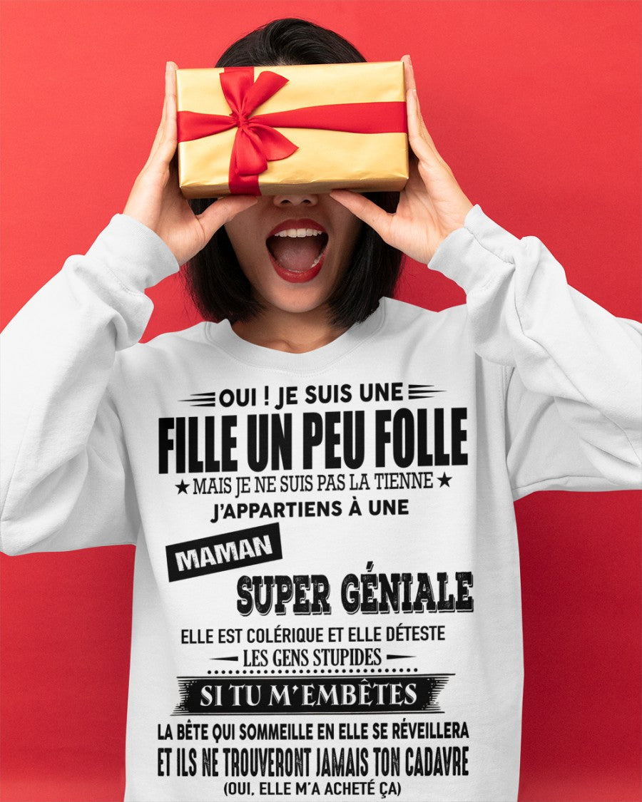 T-SHIRT JE SUIS UNE FILLE CHANCEUSE – CADEAU TOUCHANT DE MAMAN INCROYABLE - fr00 / NINA00
