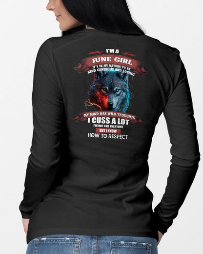 JUNE - KIND, GENEROUS AND LOVING GIRL - BIRRTHDAY T-SHIRT FOR WOMAN - FMA / NINA06 (SKU12-300-06)