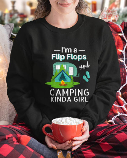 Funny Camping Shirt Flip Flops Roadtrips RV T-Shirt - Funny Camping T-Shirt