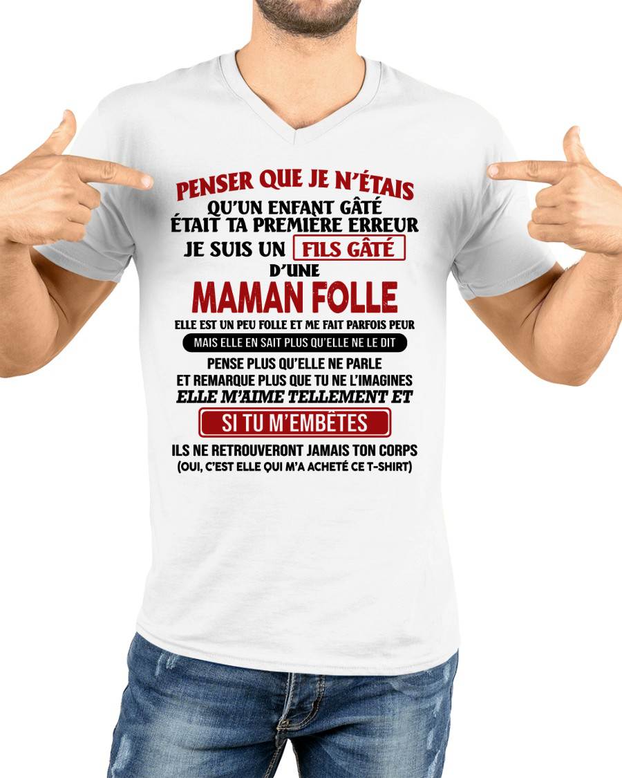 JE SUIS UN FILS GÂTÉ – CADEAU DE MAMAN - fr00 / NINA00 (SKU12-186)