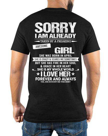 APRIL - SORRY I AM ALREADY TAKEN BY A FREAKING AWESOME GIRL - FROM WIFE - NINA04 (SKU12-298-04)