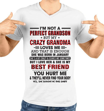 JANUARY - I’M NOT A PERFECT GRANDSON BUT MY CRAZY GRANDMA LOVES ME AND THAT IS ENOUGH - FROM GRANDMA - NINA01 (SKU10-167-01)